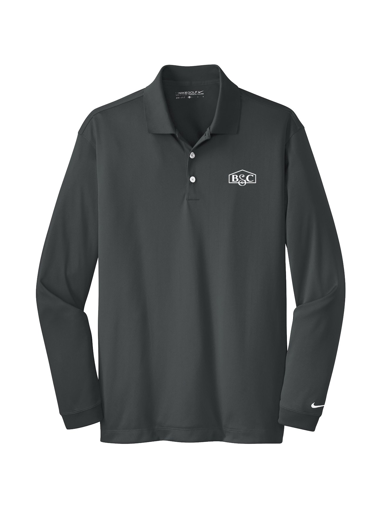 B&C - Mens - Nike Long Sleeve Dri-FIT Stretch Tech Polo