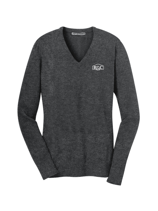 B&C - Womens -Port Authority Ladies V-Neck Sweater