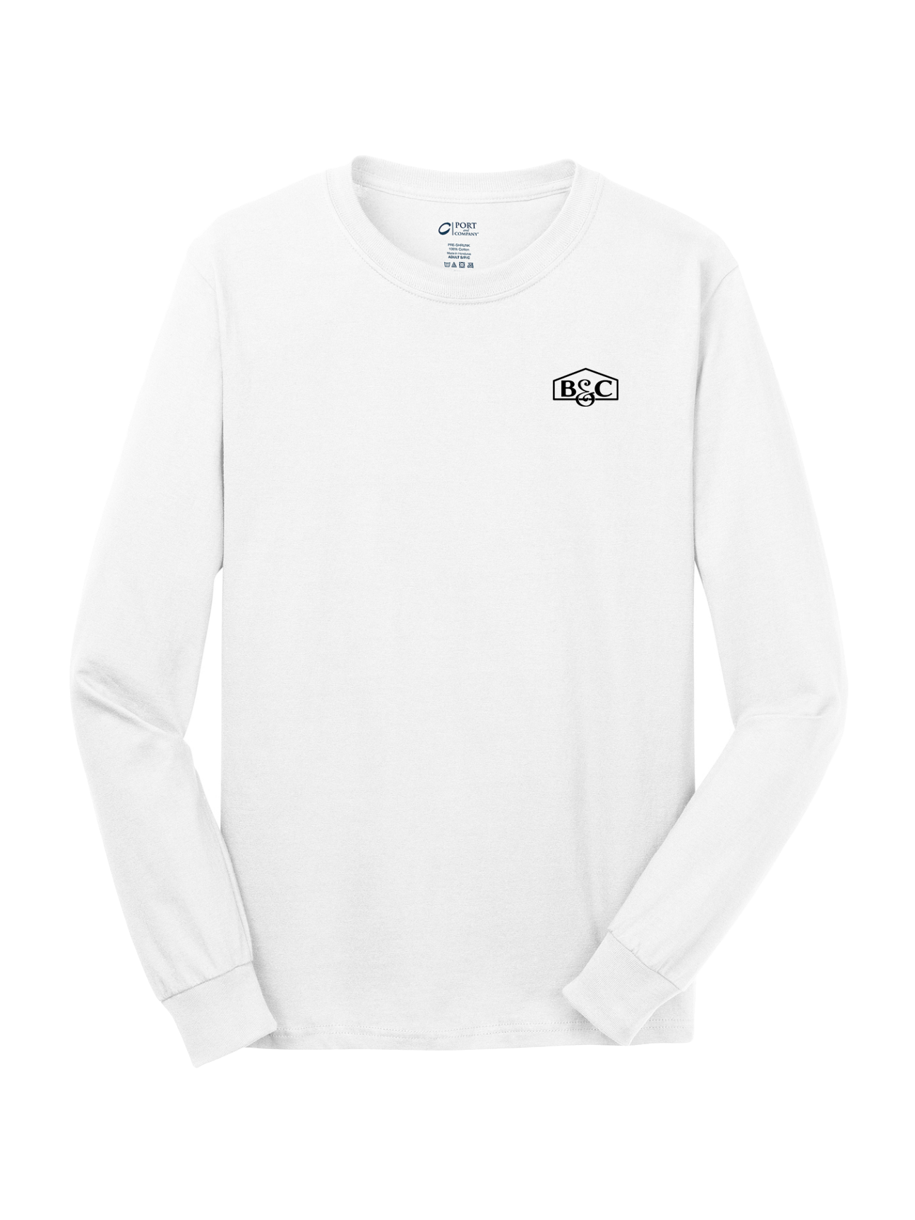 B&C - Mens - Port & Company® - Long Sleeve Core Cotton Tee