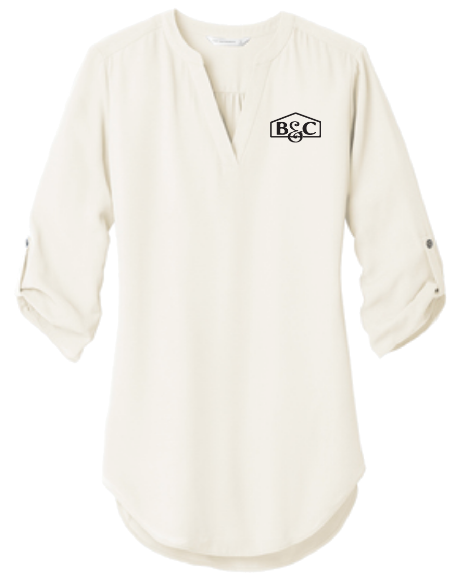 B&C Port Authority ® Ladies 3/4-Sleeve Tunic Blouse