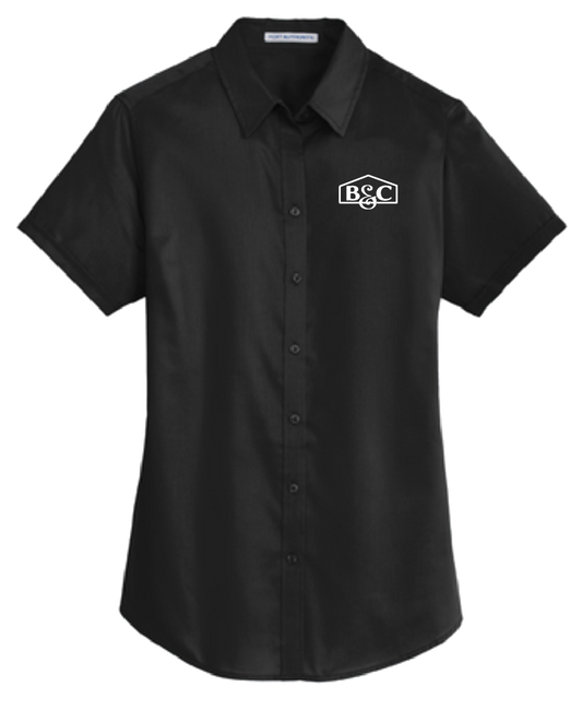 B&C Port Authority® Ladies Short Sleeve SuperPro™ Twill Shirt