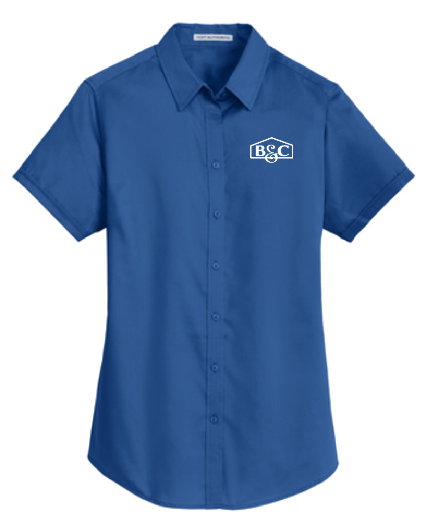 B&C Port Authority® Ladies Short Sleeve SuperPro™ Twill Shirt