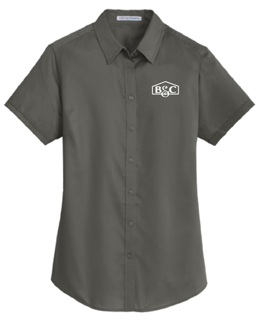 B&C Port Authority® Ladies Short Sleeve SuperPro™ Twill Shirt