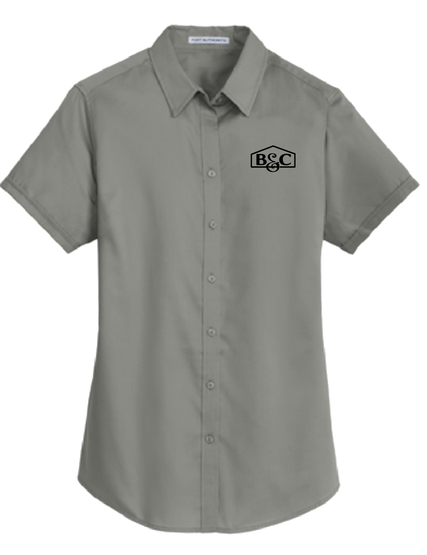 B&C Port Authority® Ladies Short Sleeve SuperPro™ Twill Shirt