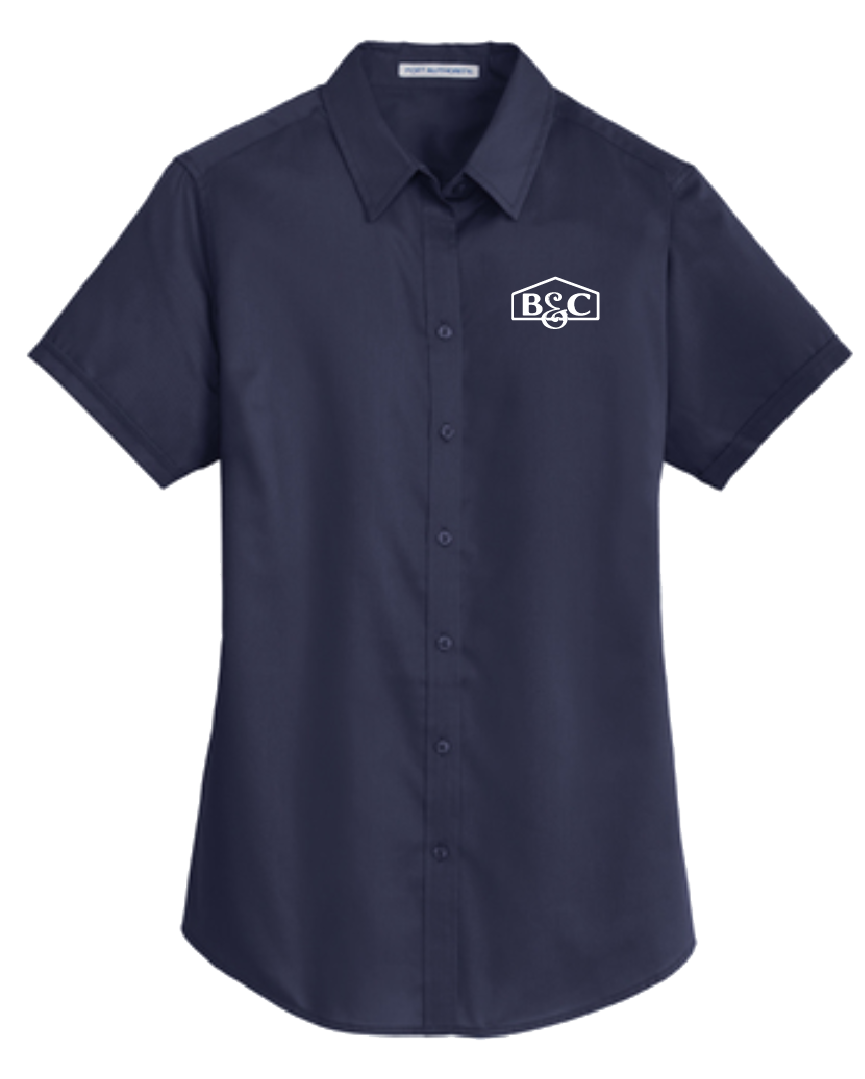 B&C Port Authority® Ladies Short Sleeve SuperPro™ Twill Shirt