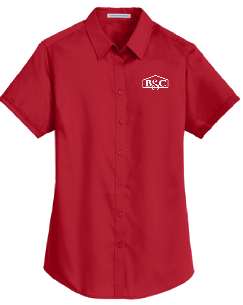 B&C Port Authority® Ladies Short Sleeve SuperPro™ Twill Shirt