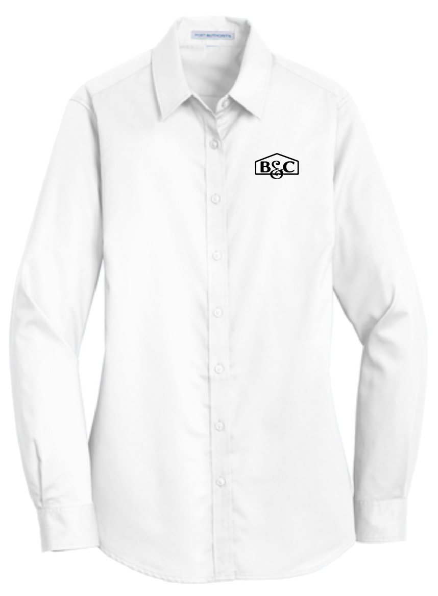 B&C Port Authority® Ladies SuperPro™ Twill Longsleeve Shirt