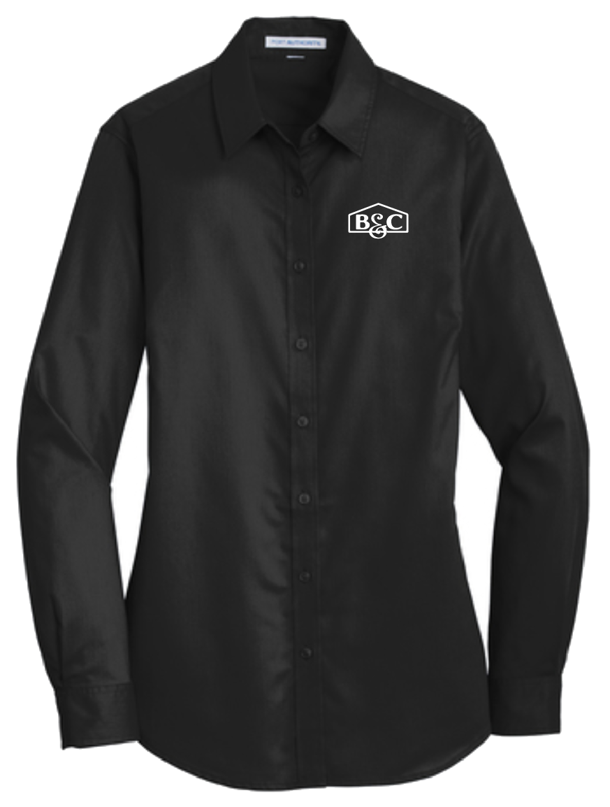 B&C Port Authority® Ladies SuperPro™ Twill Longsleeve Shirt