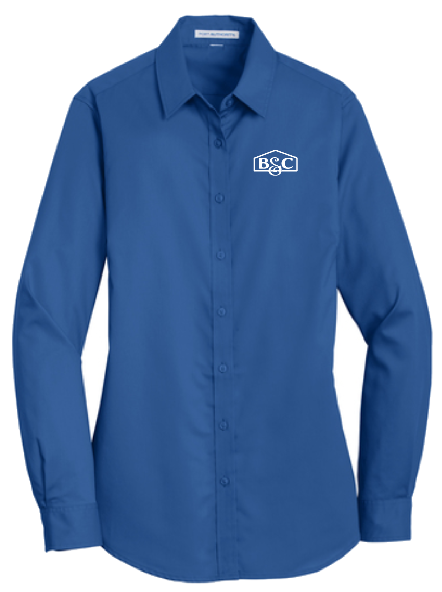 B&C Port Authority® Ladies SuperPro™ Twill Longsleeve Shirt