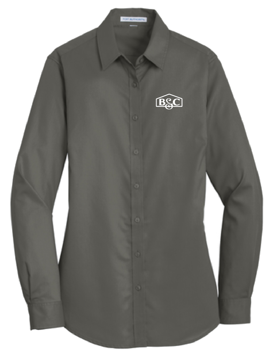 B&C Port Authority® Ladies SuperPro™ Twill Longsleeve Shirt