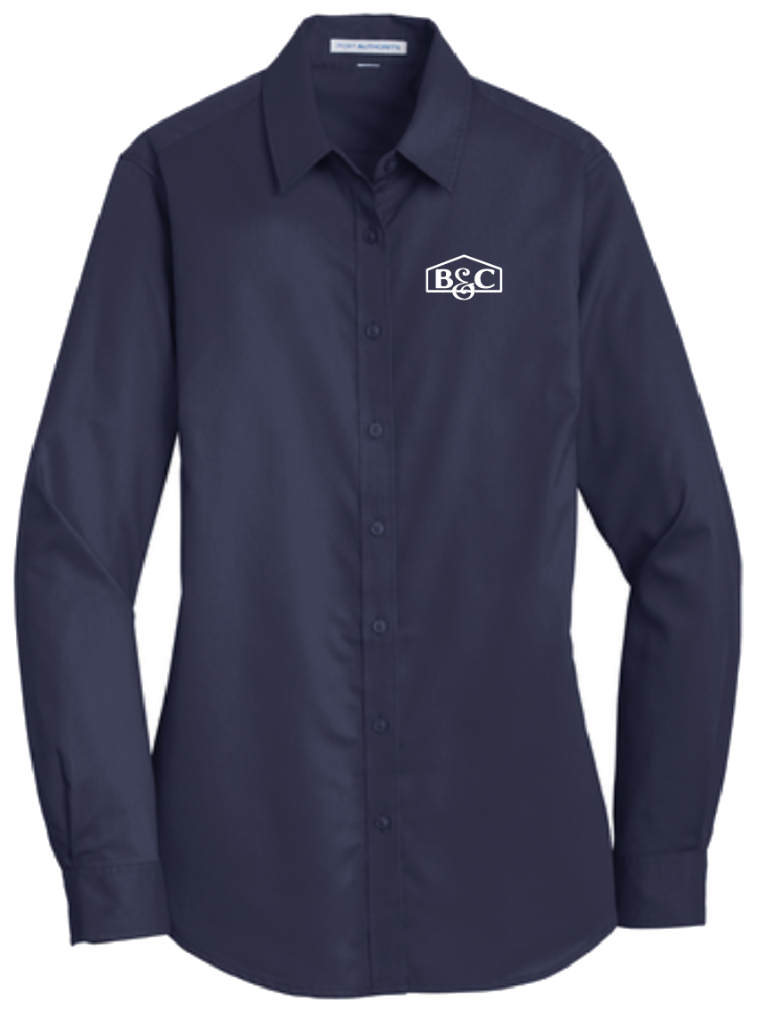 B&C Port Authority® Ladies SuperPro™ Twill Longsleeve Shirt